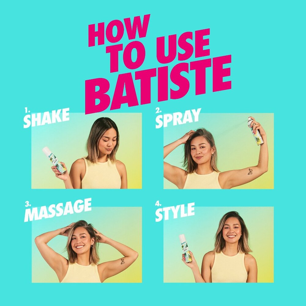 NEW Lot of 2x [Batiste] TROPICAL Scent Dry Shampoo - Full size, not travel! - Picture 9 of 9